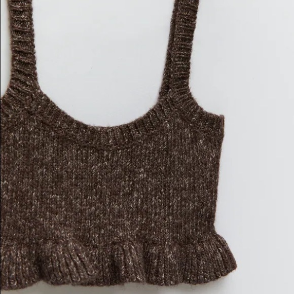 NWT Zara Twisted Knit Top - Picture 4 of 5